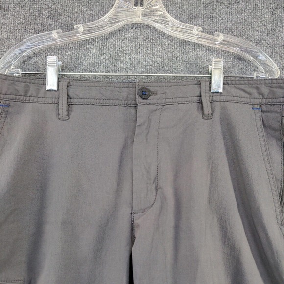 English Laundry Mens Chino Shorts Gray Size 38W Zipped Pockets Rayon Blend - Picture 6 of 12